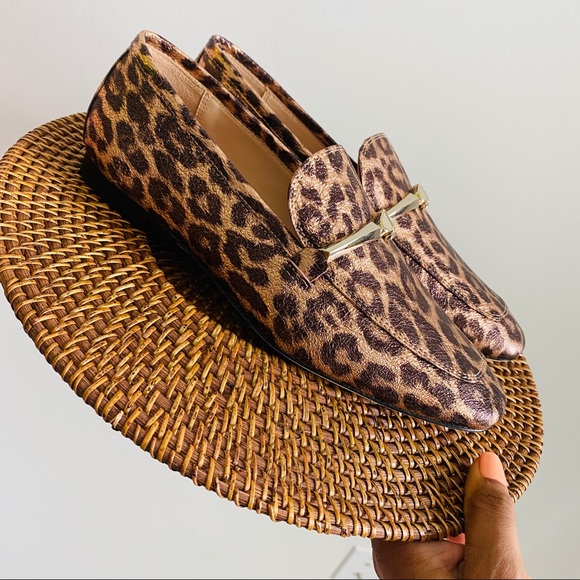 Kate Spade Metallic Leather Leopard Print Versatile Wear Loafers Size 8M - Picture 15 of 15